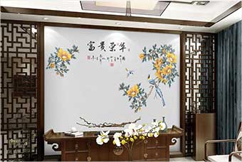 渭南森佰汇航空纤维墙咔（富贵荣华）